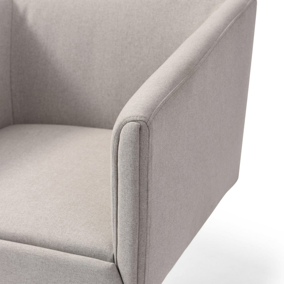 Riaglow - Contemporary Light Grey Fabric Dining Chair