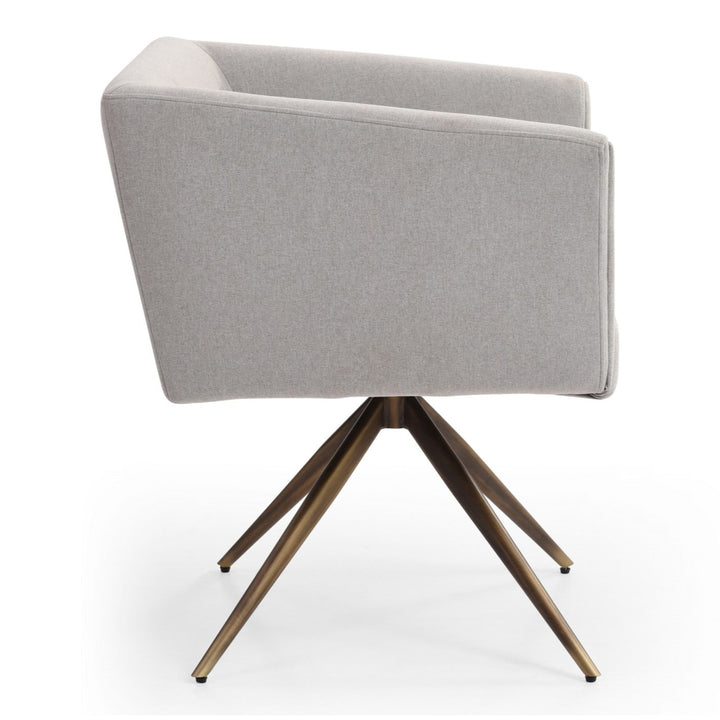 Riaglow - Contemporary Light Grey Fabric Dining Chair