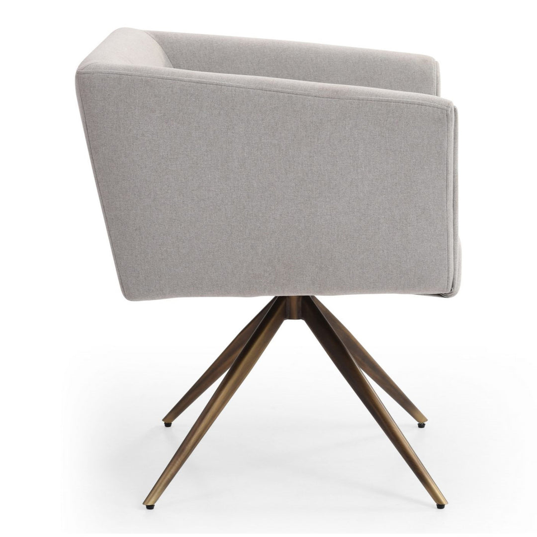 Riaglow - Contemporary Light Grey Fabric Dining Chair