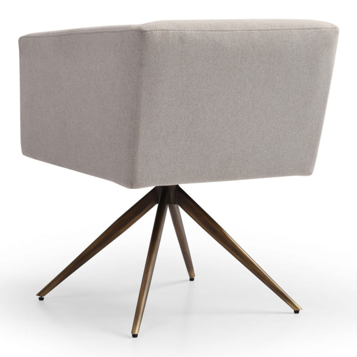 Riaglow - Contemporary Light Grey Fabric Dining Chair