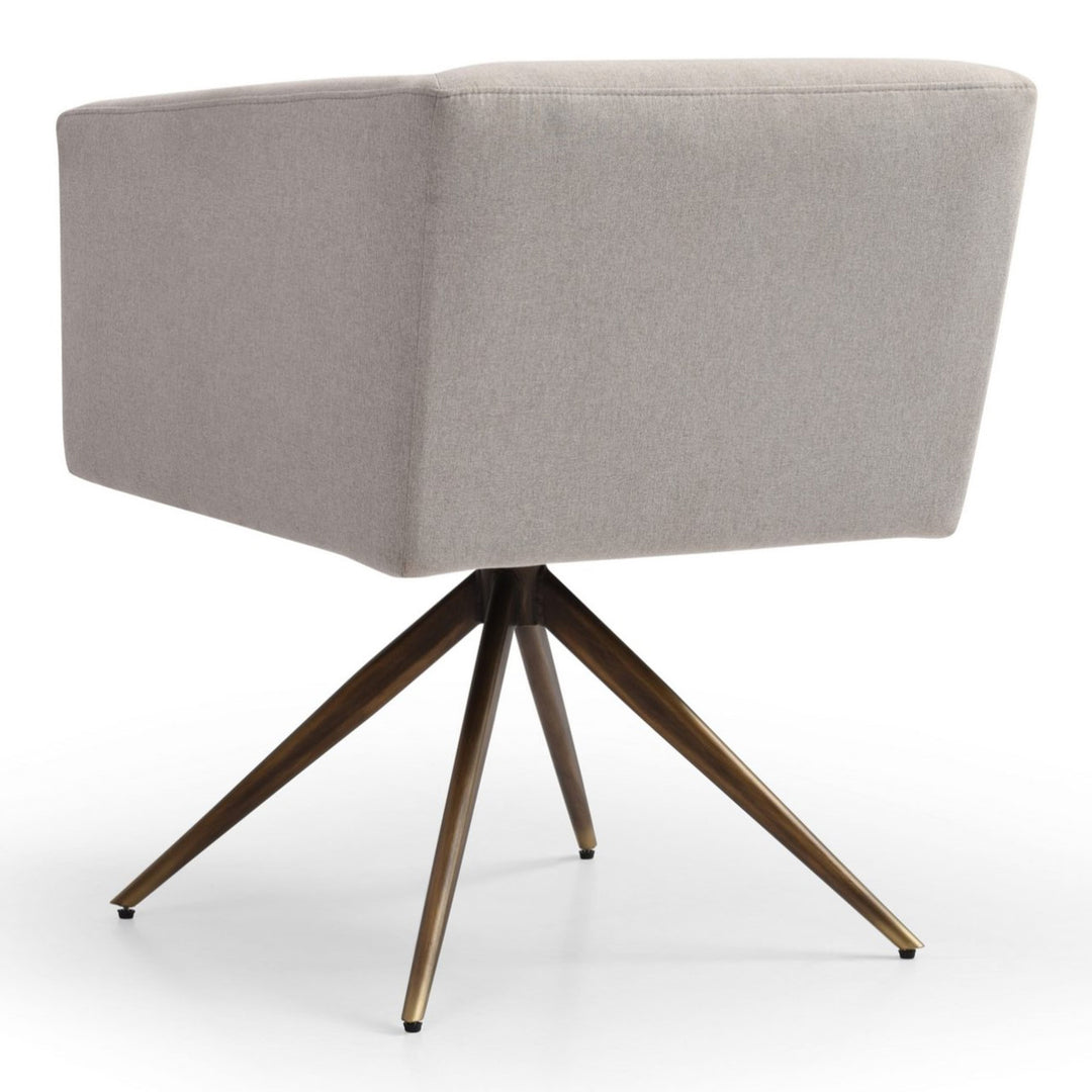 Riaglow - Contemporary Light Grey Fabric Dining Chair