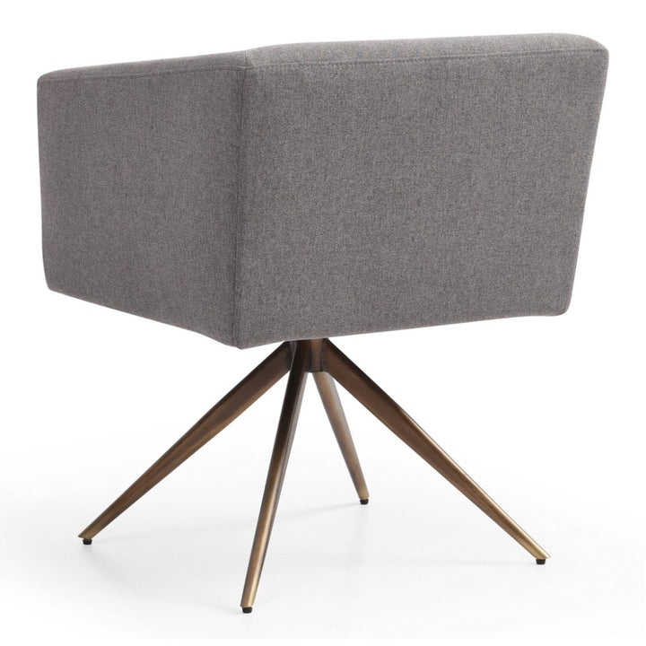 Riaglow - Contemporary Dark Grey Fabric Dining Chair