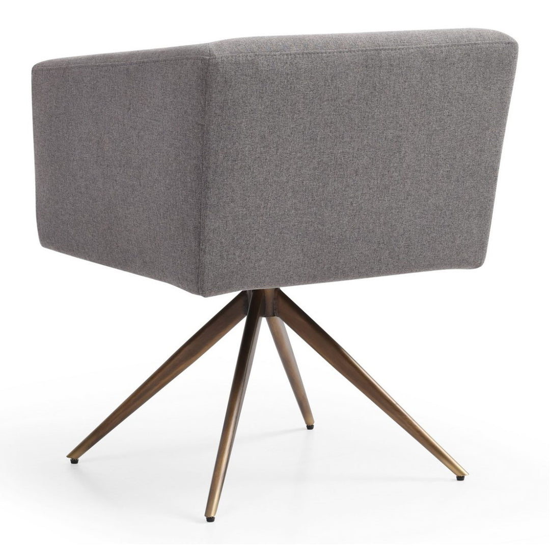 Riaglow - Contemporary Dark Grey Fabric Dining Chair