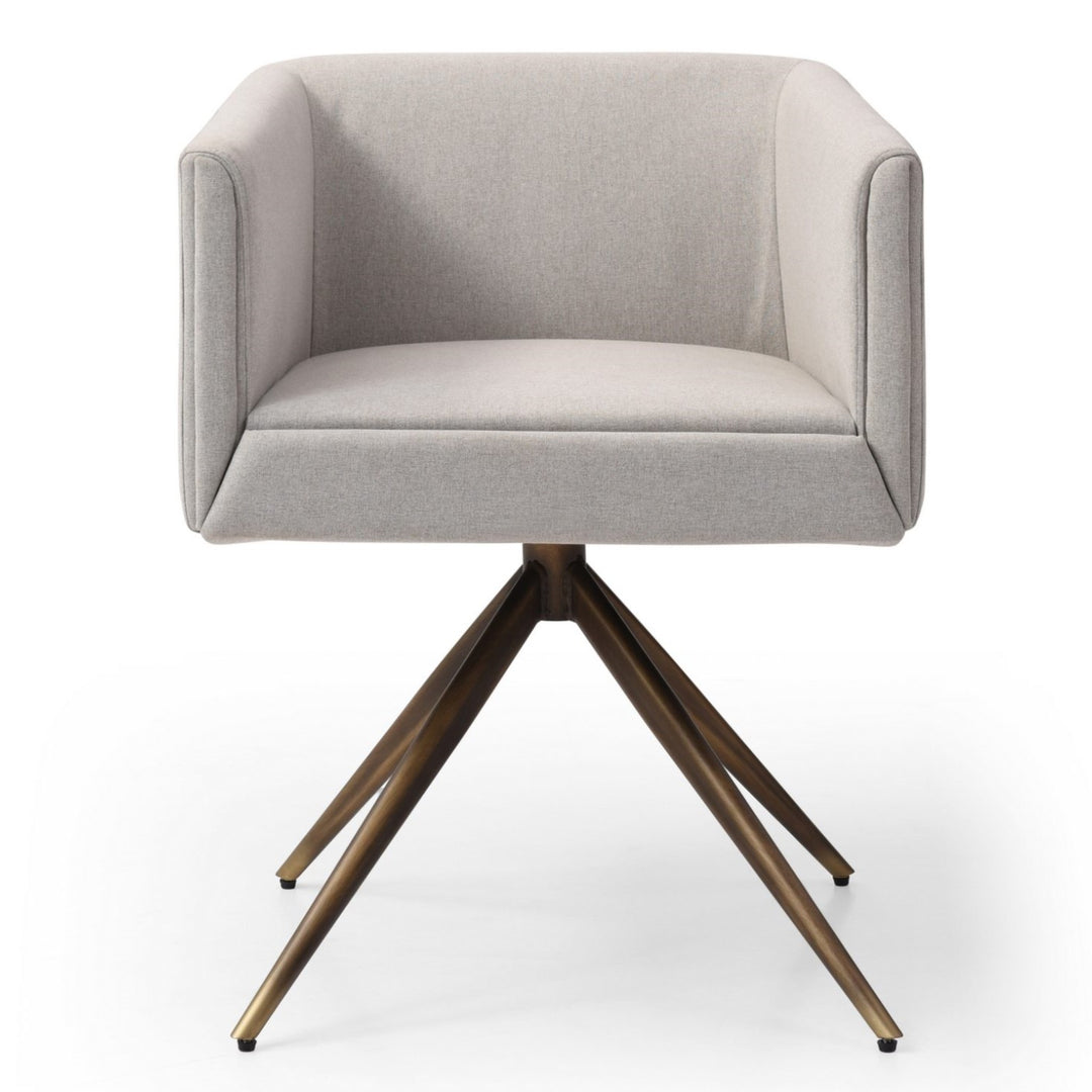 Riaglow - Contemporary Light Grey Fabric Dining Chair