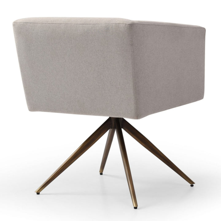 Riaglow - Contemporary Light Grey Fabric Dining Chair