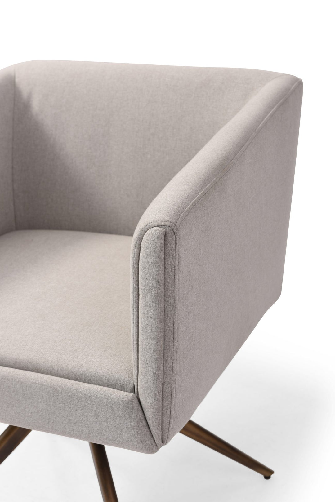 Riaglow - Contemporary Light Grey Fabric Dining Chair