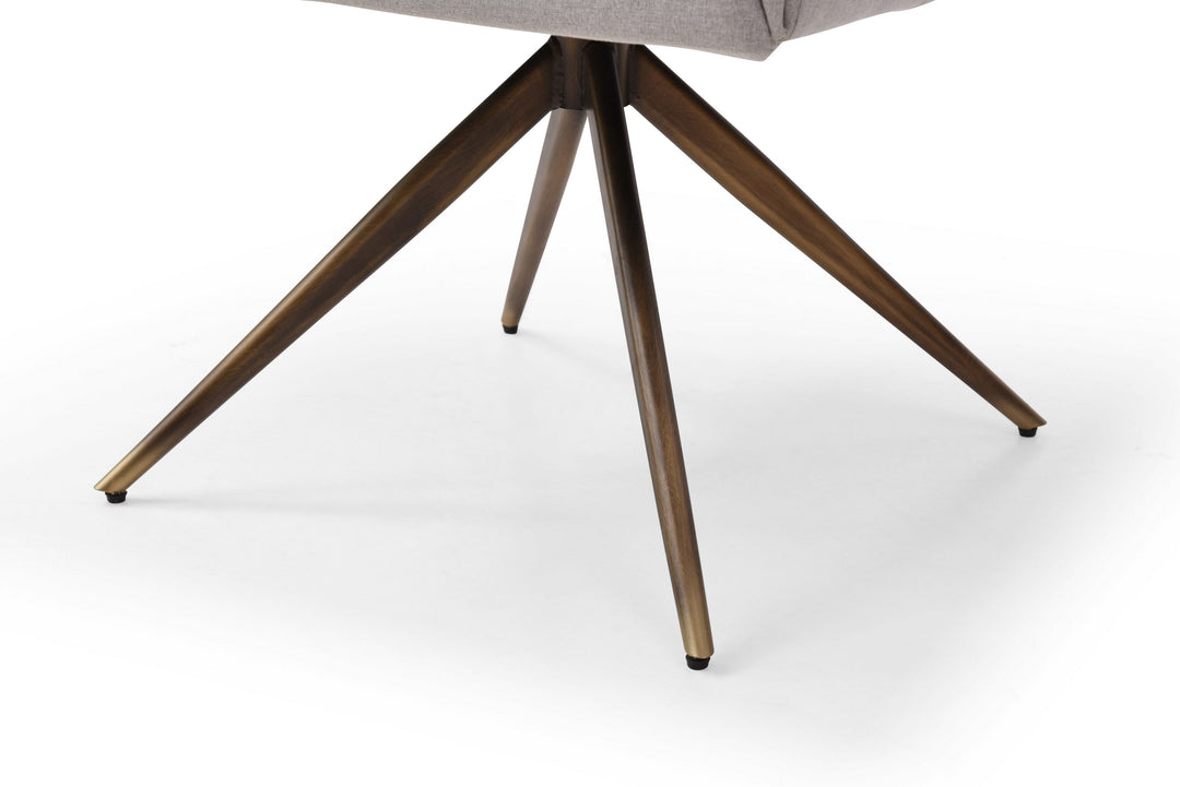 Riaglow - Contemporary Light Grey Fabric Dining Chair
