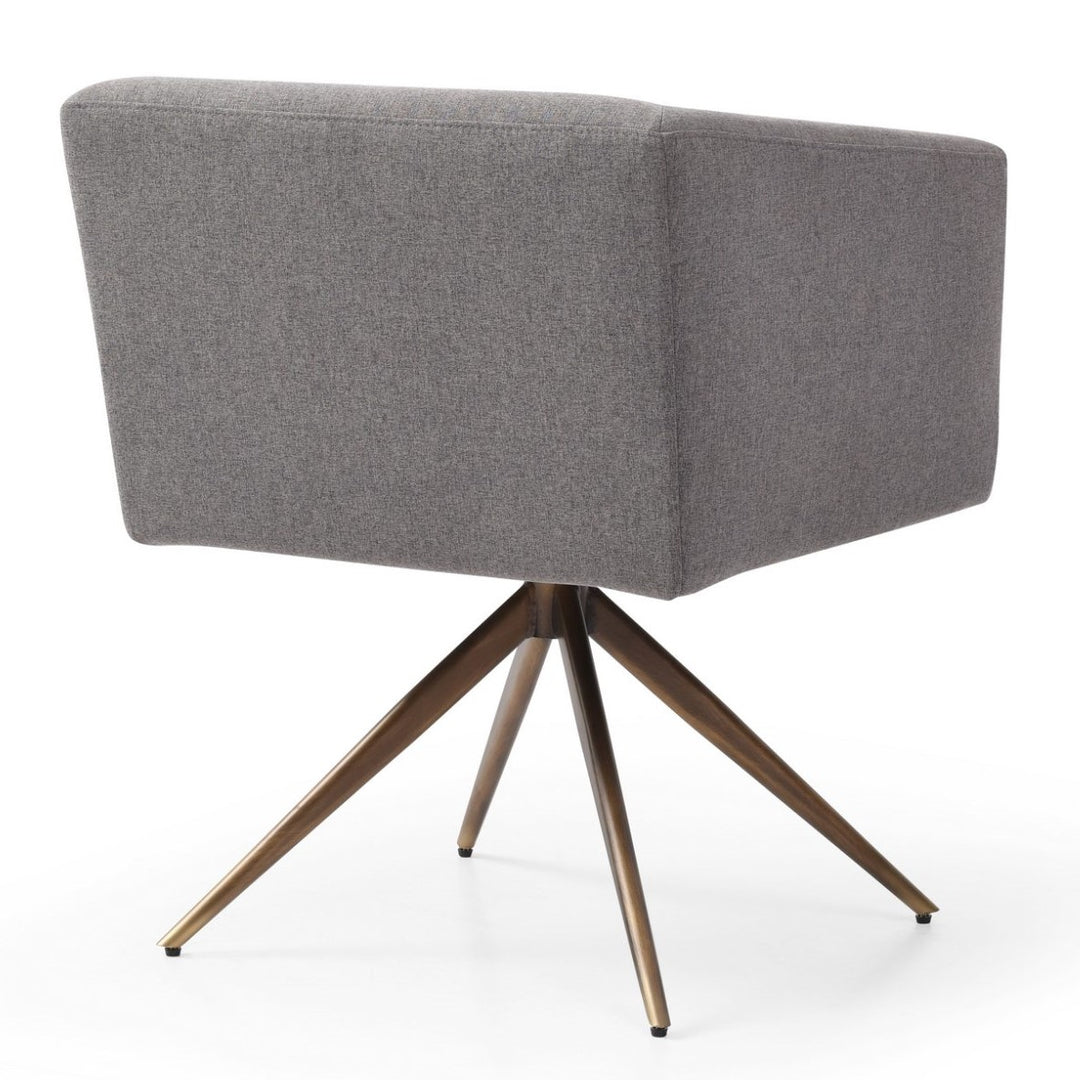 Riaglow - Contemporary Dark Grey Fabric Dining Chair