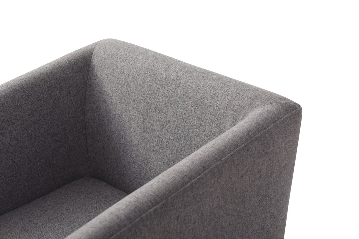 Riaglow - Contemporary Dark Grey Fabric Dining Chair - View 2
