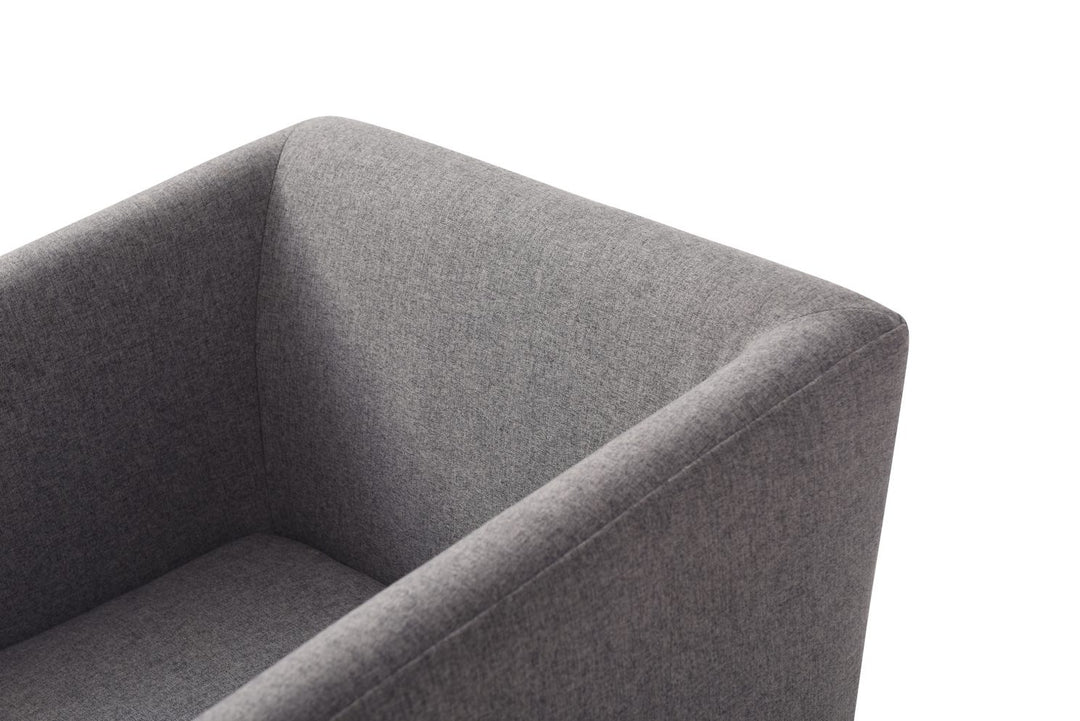 Riaglow - Contemporary Dark Grey Fabric Dining Chair