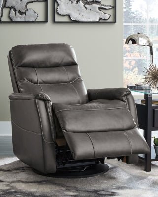 Riptyme Swivel Glider Recliner - Dark Brown Swivel Glider Chair modern furniture Contempo Furniture