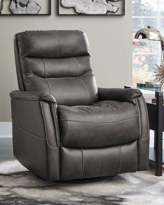 Riptyme Swivel Glider Recliner - Dark Brown Swivel Glider Chair modern furniture Contempo Furniture