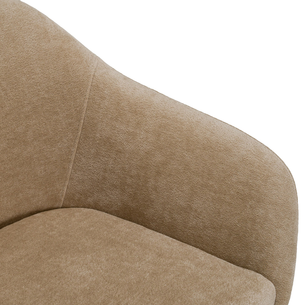 Risa Modern Swivel Beige Fabric Dining Chair