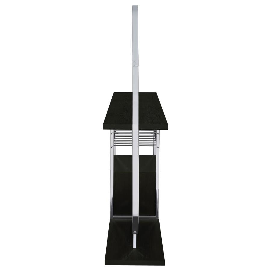 Risley - 2 - Door Circular LED Home Bar Cabinet - Dark Charcoal Home Bars modern furniture Contempo Furniture