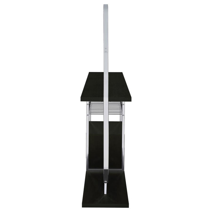 Risley - 2 - Door Circular LED Home Bar Cabinet - Dark Charcoal Home Bars modern furniture Contempo Furniture