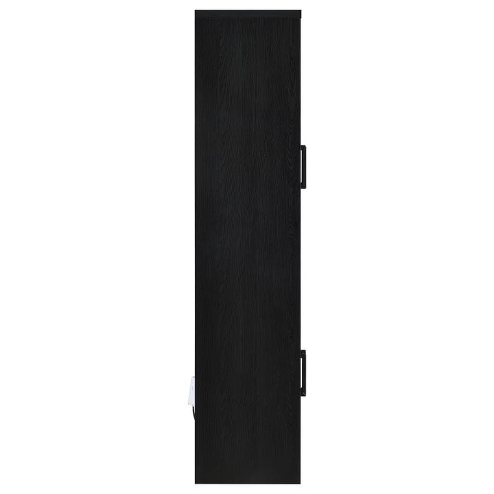 Riva - 4 - Door Tall Accent Display Cabinet LED Lighting - Black Display Cabinet modern furniture Contempo Furniture