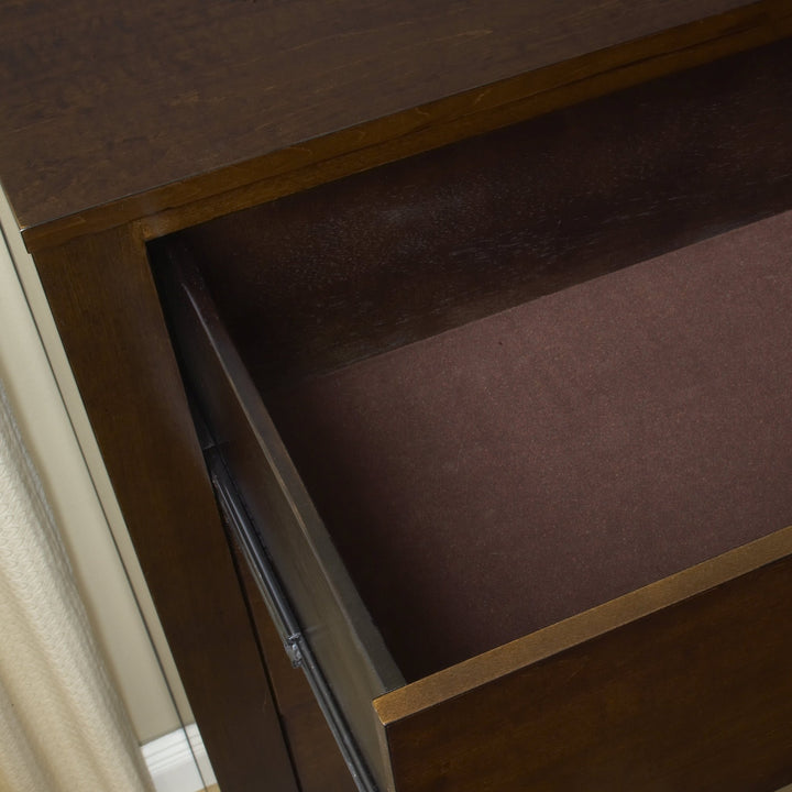 Riva Five Drawer Chest in Chocolate Brown Chest modern furniture Contempo Furniture