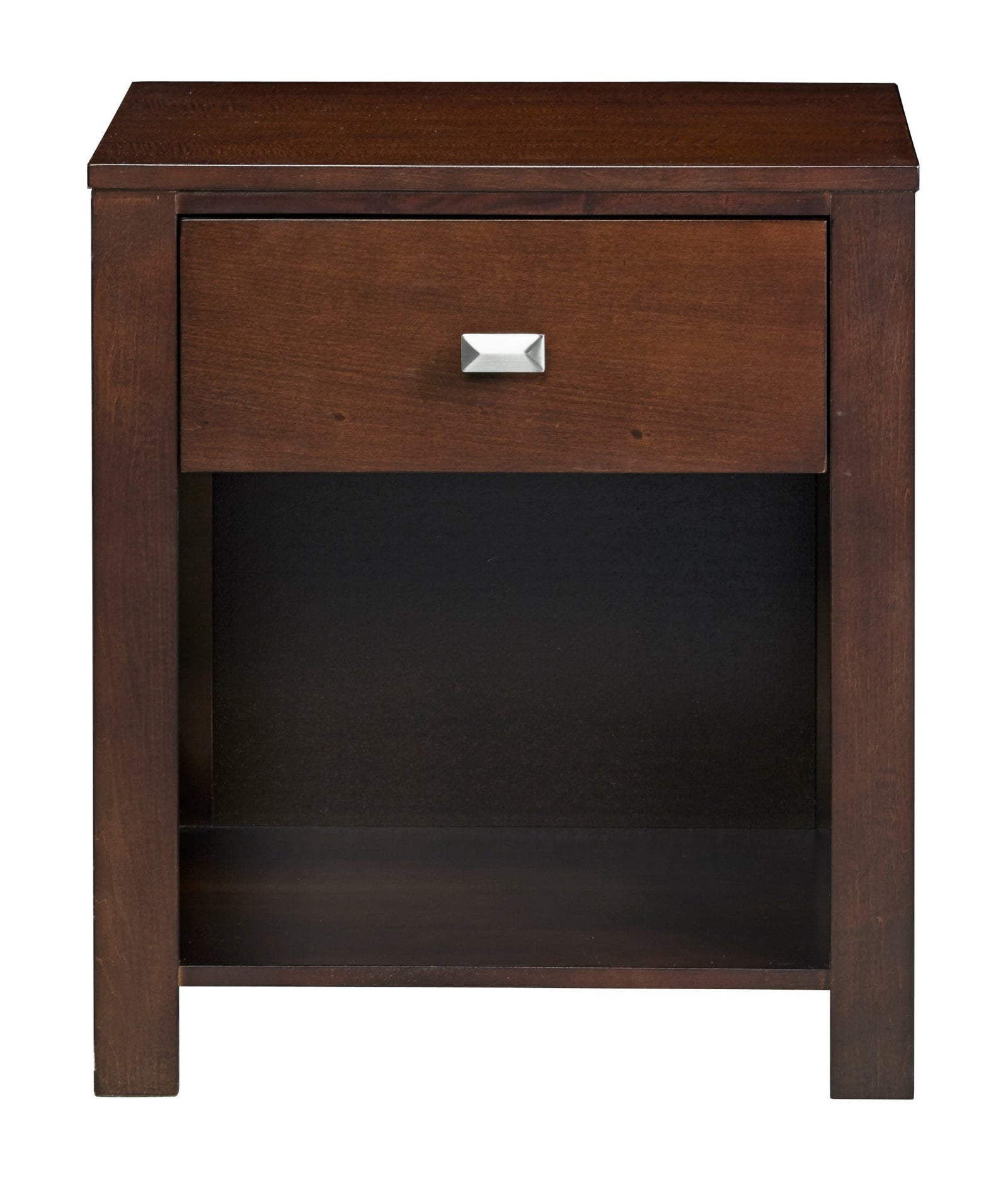 Riva One Drawer Nightstand in Chocolate Brown Nightstand modern furniture Contempo Furniture