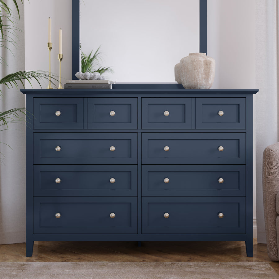 Modus Furniture PNKX82A Grace Eight Drawer Dresser in Blueberry (2024)