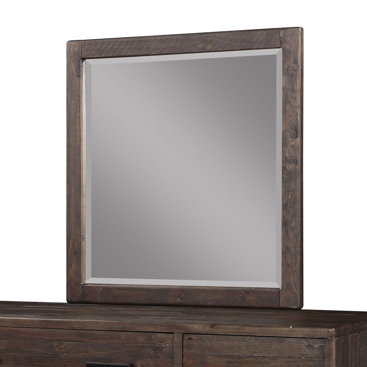 Modus Furniture Akk183 Mckinney Solid Wood Beveled Glass Mirror In Espresso Pine