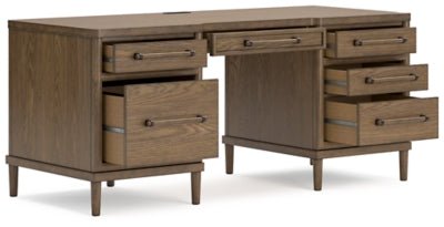 Roanhowe 68" Home Office Desk - Dark Brown Writing Desk modern furniture Contempo Furniture