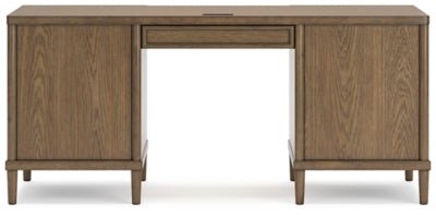 Roanhowe 68" Home Office Desk - Dark Brown Writing Desk modern furniture Contempo Furniture