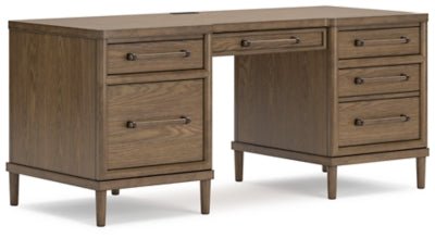 Roanhowe 68" Home Office Desk - Dark Brown Writing Desk modern furniture Contempo Furniture