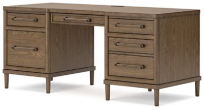 Roanhowe 68" Home Office Desk - Dark Brown Writing Desk modern furniture Contempo Furniture