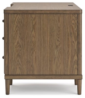 Roanhowe 68" Home Office Desk - Dark Brown Writing Desk modern furniture Contempo Furniture