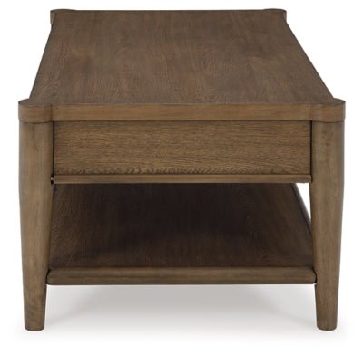 Roanhowe Coffee Table - Dark Brown Cocktail Table modern furniture Contempo Furniture