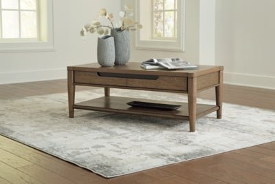 Roanhowe Coffee Table - Dark Brown Cocktail Table modern furniture Contempo Furniture