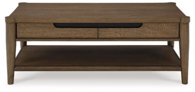 Roanhowe Coffee Table - Dark Brown Cocktail Table modern furniture Contempo Furniture