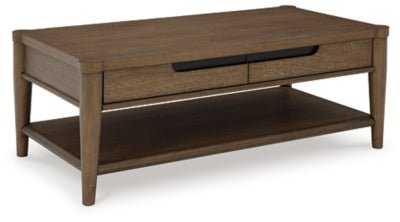 Roanhowe Coffee Table - Dark Brown Cocktail Table modern furniture Contempo Furniture