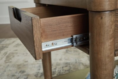 Roanhowe End Table - Dark Brown End Table modern furniture Contempo Furniture