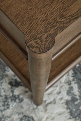 Roanhowe End Table - Dark Brown End Table modern furniture Contempo Furniture