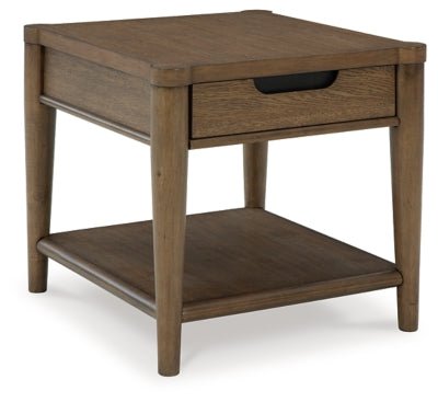 Roanhowe End Table - Dark Brown End Table modern furniture Contempo Furniture