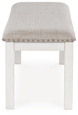 Robbinsdale 48" Dining Bench - White Upholstered Bench modern furniture Contempo Furniture