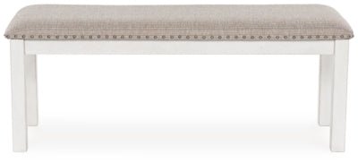 Robbinsdale 48" Dining Bench - White Upholstered Bench modern furniture Contempo Furniture