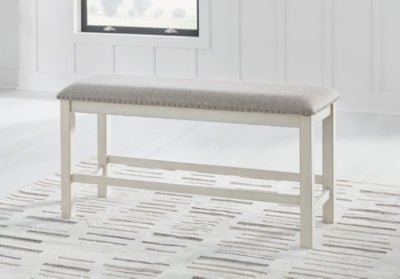 Robbinsdale 49" Counter Height Dining Bench - White Counter Bench modern furniture Contempo Furniture