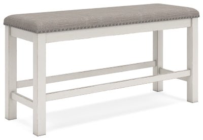 Robbinsdale 49" Counter Height Dining Bench - White Counter Bench modern furniture Contempo Furniture
