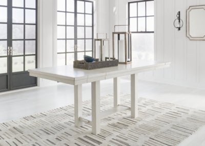 Robbinsdale Counter Height Dining Extension Table - White Counter Table modern furniture Contempo Furniture