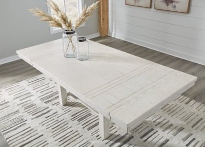 Robbinsdale Dining Extension Table - White Dining Table with Extensions modern furniture Contempo Furniture