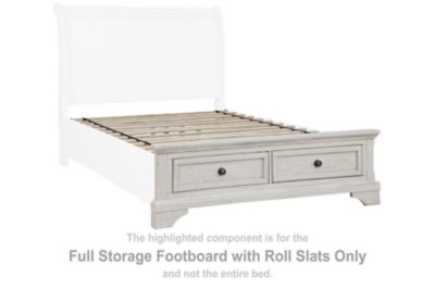 Robbinsdale Full Storage Footboard with Roll Slats - White Storage Footboards modern furniture Contempo Furniture