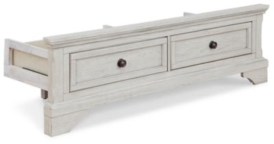 Robbinsdale Full Storage Footboard with Roll Slats - White Storage Footboards modern furniture Contempo Furniture