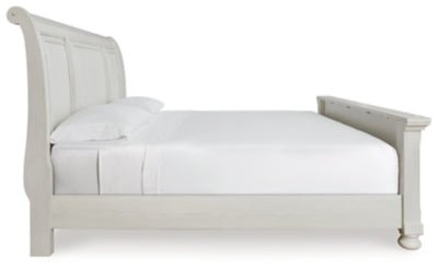 Robbinsdale King Sleigh Bed - White Sleigh Bed modern furniture Contempo Furniture