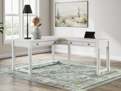 Robbinsdale L - Shaped Home Office Desk - White Corner Desks modern furniture Contempo Furniture