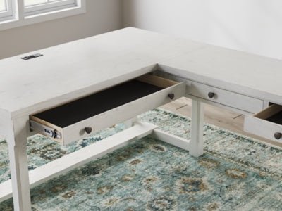 Robbinsdale L - Shaped Home Office Desk - White Corner Desks modern furniture Contempo Furniture
