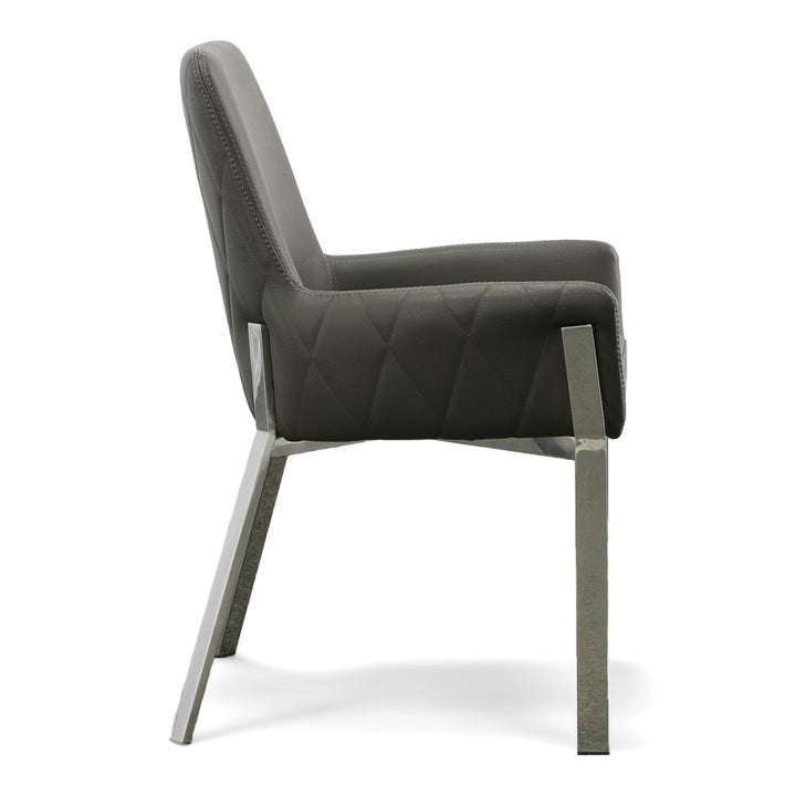 Robin Modern Grey Bonded Leather Dining Chair