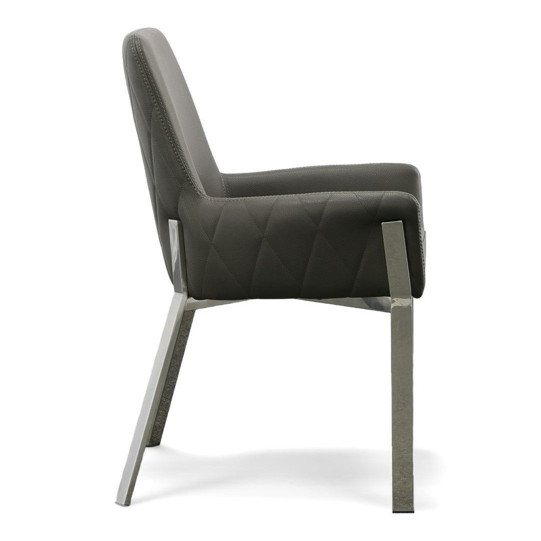 Robin Modern Grey Bonded Leather Dining Chair