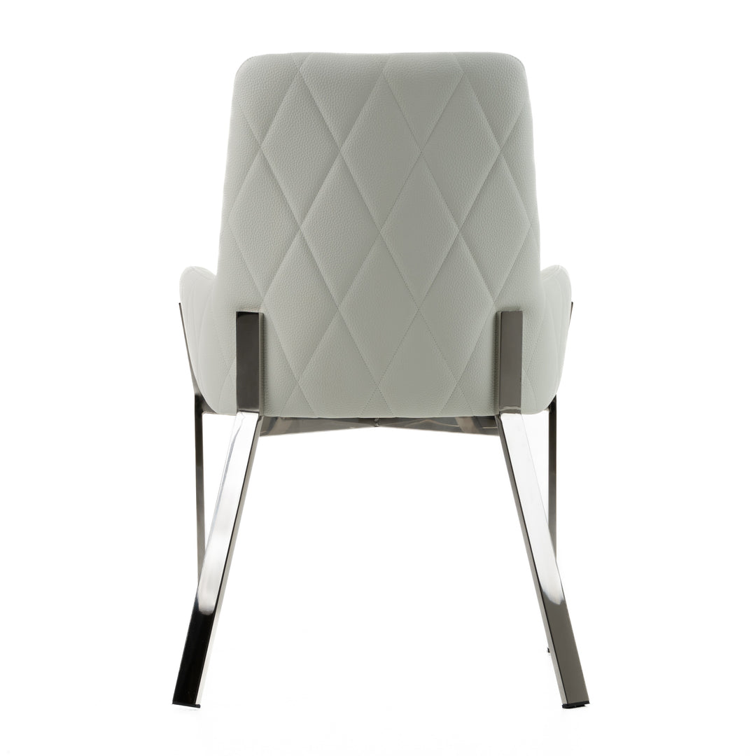 Robin Modern White Bonded Leather Dining Chair